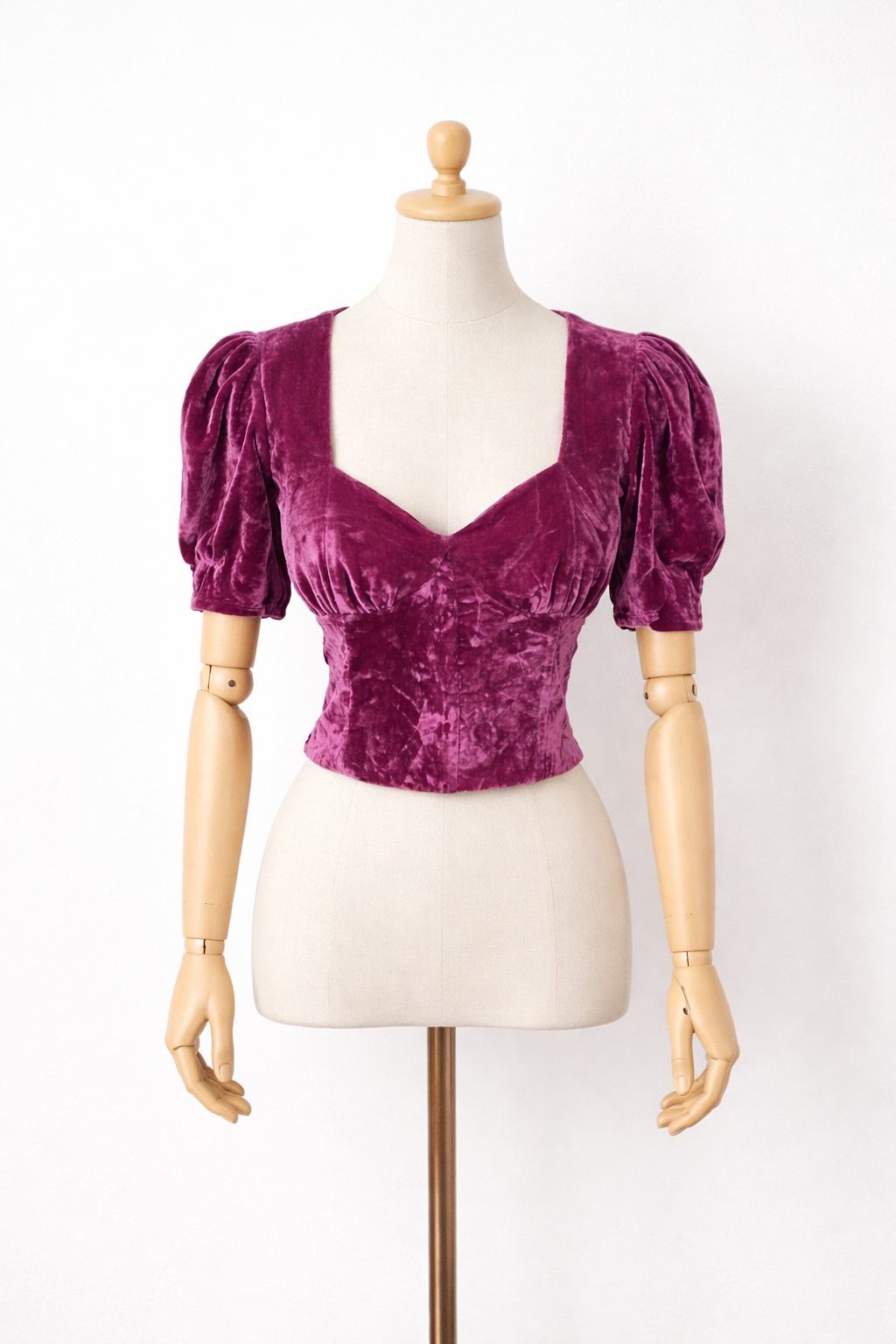 Cropped veludo forever 21