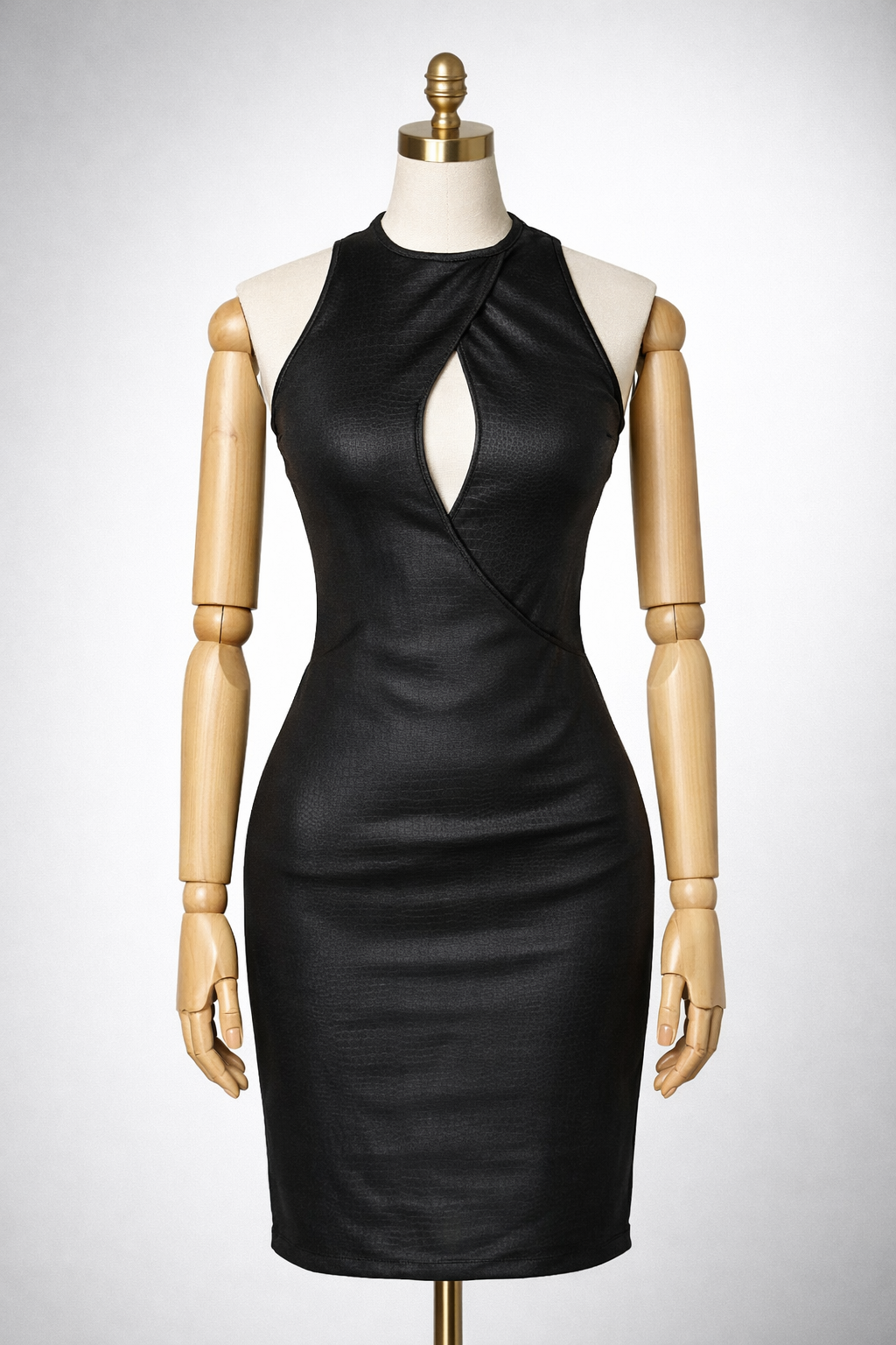Vestido estilo couro